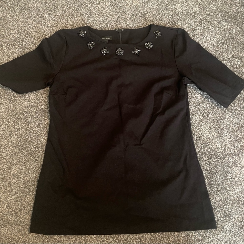Talbots top with embellishments-small